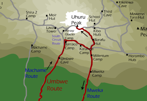 umbwe-route-map